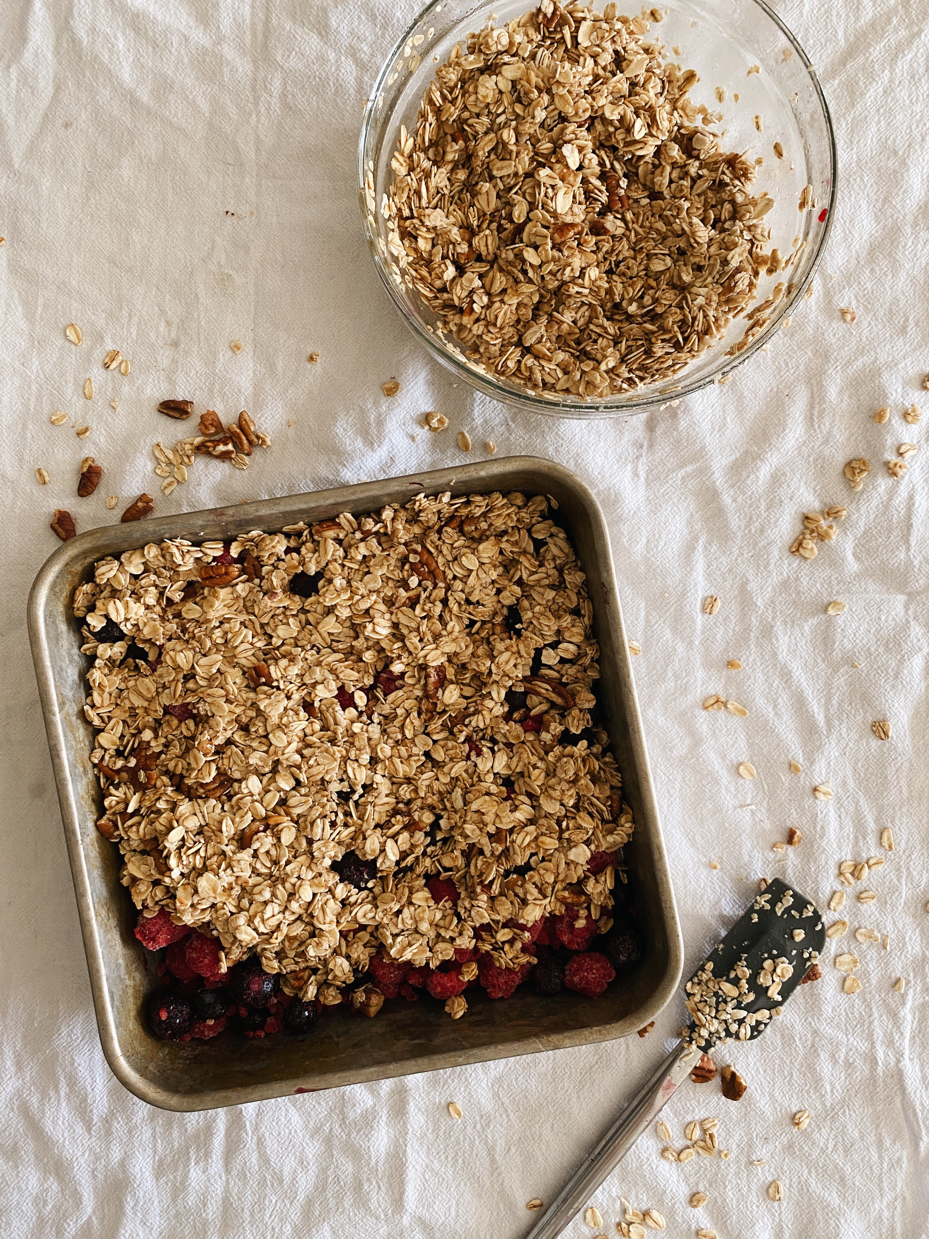 fruit crisp with topping